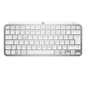 Logitech MX Keys Mini Minimalist Wireless Illuminated Keyboard, kabellose Bluetooth-Tastatur , pale grey