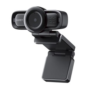 AUKEY Webcam PC-LM3, Auflösung 1080 P Full HD, Dual Mikrofon mit Rauschunterdrückung, USB 2.0-Anschluss, Autofokus, incl. Clip