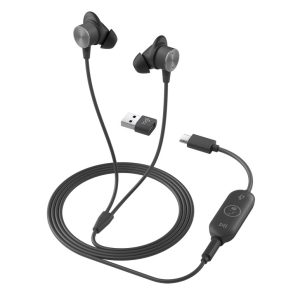 Logitech Zone Wired Earbuds, schwarz [UC zertifiziert]