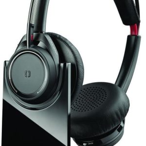Poly Plantronics Voyager Focus B825 Headset, stereo, kabellos, Bluetooth, inkl. Tischladegerät, Unified Communication optimiert