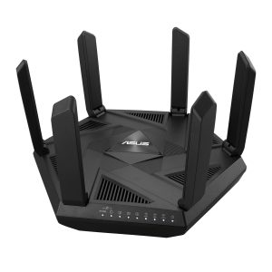 ASUS RT-AXE7800 WLAN Router WiFi 6E (802.11ax), Tri-Band, bis zu 7.800 Mbit/s, 1x 2.5 GbE LAN/WAN, 1x GbE LAN/WAN, 3x GbE LAN
