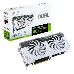 ASUS DUAL GeForce RTX 4070 SUPER OC WHITE Grafikkarte – 12GB GDDR6X