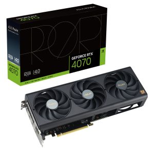 ASUS ProArt GeForce RTX 4070 OC graphics card – 12GB GDDR6X, 1x HDMI, 3x DP