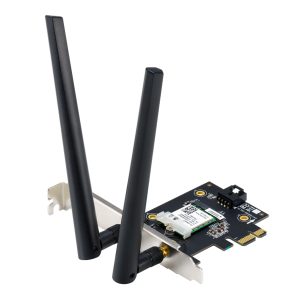 ASUS PCE-AXE5400 PCI-E Adapter WiFi 6E (802.11ax), Tri-band, up to 5,400 Mbit/s, Bluetooth 5.2, PCI-Express x1