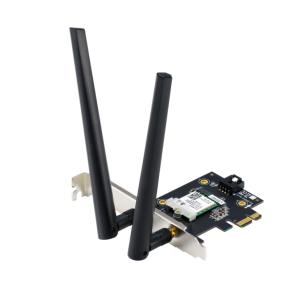 ASUS PCE-AX1800 WiFi-6+Bluetooth PCIe-Karte [Dual-Band, bis zu 1800 Mbit/s, BT 5.2, MU-MIMO, OFDMA]