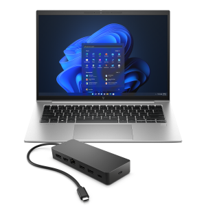 HP EliteBook 1040 G10 927C3ES + USB-C Multiport Hub 14,0″ WUXGA IPS, Intel Core i7-1355U, 32GB RAM, 1TB SSD, LTE, Windows 11 Pro