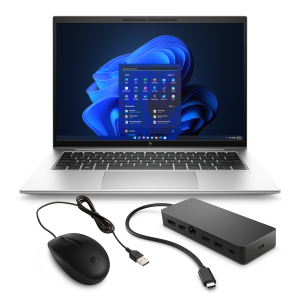 HP EliteBook 840 G9 7X9F0AT + USB-C Multiport Hub + 125 USB-Maus 14,0″ WUXGA IPS, Intel Core i5-1235U, 16GB RAM, 512GB SSD, Windows 11 Pro