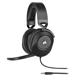 Corsair HS65 Surround Carbon Gaming-Headset, Kabelgebunden, Dolby Audio 7.1-Surround-Sound (über USB-Adapter), Gewicht: 282 Gramm