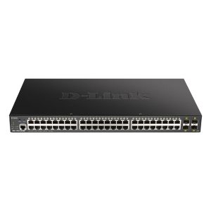 D-Link DGS-1250-52XMP/E Smart Managed Switch [48x Gigabit Ethernet PoE+, 370W, 4x 10 Gbit/s SFP+]