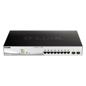 D-Link DGS-1210-10MP Smart Managed Switch 8x Gigabit Ethernet (8x PoE+, max. 130W), 2x SFP