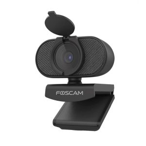 Foscam W41 USB-Webkamera Schwarz [1520p 2K Super HD, 84° Weitwinkelobjektiv, Integriertes Doppel-Mikrofon]