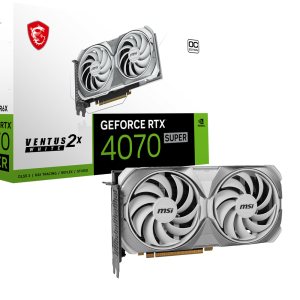 MSI GeForce RTX 4070 Super 12G VENTUS 2X WHITE OC – 12GB GDDR6X, 1x HDMI, 3x DP