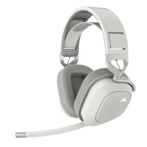 Corsair HS80 MAX Wireless Headset weiß -Kabelloses Gaming-Headset mit dynamischer RGB-Beleuchtung auf jeder Ohrmuschel