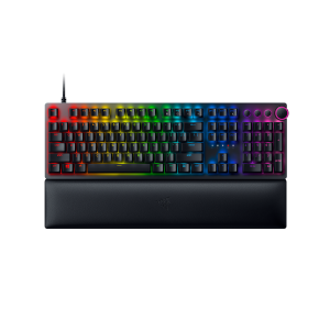 Razer Huntsman V2 Gaming Tastatur (lila Switches) – optische Gaming Tastatur, Clicky Purple Switches, Chroma RGB, deutsches Layout (QWERTZ)