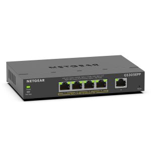 NETGEAR GS305EPP SOHO Plus Switch [5x Gigabit Ethernet, 4x PoE+, 120W]