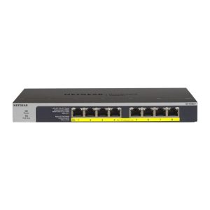 NETGEAR GS108LP 8-Port Unmanaged Switch [8x Gigabit-LAN, PoE+ 60W, Lüfterlos]