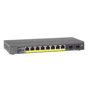 Netgear GS110TP 10-Port Smart Managed Switch [8x Gigabit-LAN, PoE+ 55W, 2x SFP, Lüfterlos]