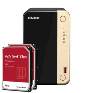 QNAP Systems TS-264-8G 8TB WD Red Plus NAS bundle incl. 2x 4TB WD Red Plus 3.5 Inch SATA Hard Drive