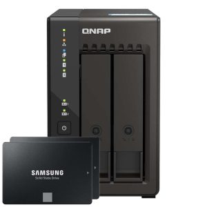 QNAP Systems TS-253E-8G 2TB 870 EVO SSD Bundle NAS incl. 2x 1TB 870 EVO 2.5 Inch SATA SSD