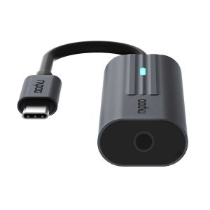 Rapoo USB-C Adapter, USB-C auf 3,5 mm Audio, grau