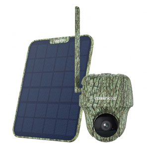 Reolink Go Series G450 4G Wildkamera mit Solar Panel 2 8MP (3840×2160), Akku-/Solarbetrieb, IP64-Wetterschutz, 360° Rundumsicht, Erkennung von Tieren