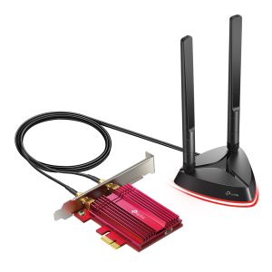 TP-Link AX3000 WiFi 6 PCIe WLAN-Netzwerkkarte (Archer TX3000E) [3000 Mbit/s, 802.11ac-Standard, 2 externe Antennen]