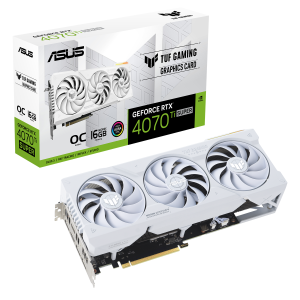 ASUS TUF Gaming GeForce RTX 4070 Ti SUPER OC White Grafikkarte – 16GB GDDR6X, 2x HDMI, 3x DP