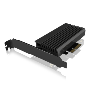 ICYBOX Konverter für 1x M.2 NVMe für PCIe x4 mit Aluminium Kühlkörper und LED Stripe