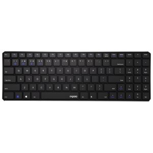 Rapoo Kabellose Ultraflache Multi-Mode-Tastatur “E9100M” Schwarz Drahtlose Multimodus-Verbindung