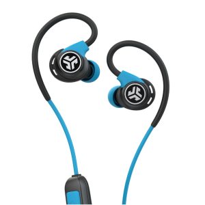 JLab Fit Sport Wireless, Bluetooth In-Ear-Kopfhörer 6+ Stunden Akkulaufzeit, Mikrofon, 3-Tasten-Fernbedienung, 100% spritzwasserfest