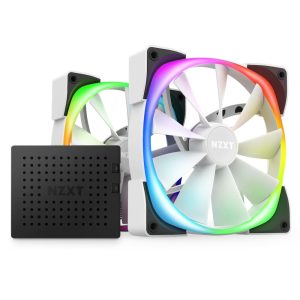 NZXT Aer RGB Gehäuselüfter 140mm Weiß/Schwarz 2er Pack