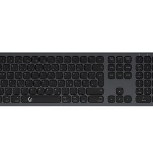 KeySonic KSK-8023BTRF Tastatur (DE) [Full-Size Aluminium Tastatur, Bluetooth® & RF, für Win & macOS]