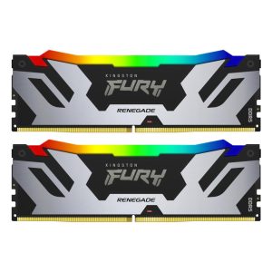 Kingston FURY Renegade RGB Silber 32GB (2x16GB) DDR5-6400 XMP DIMM Arbeitsspeicher, CL32, 1.4V