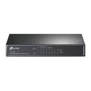 TP-Link 8-Port Switch (TL-SG1008P) [Gigabit LAN, 8x LAN Ports, 4x PoE, lüfterlos, Metallgehäuse]