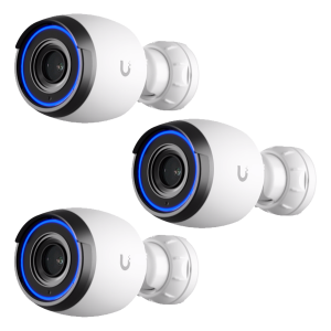 3er-Pack Ubiquiti G4 Professional Überwachungskamera 4K (3840×2160), PoE, 15m Nachtsicht, IP67 Wetterfest, 3x Optischer Zoom