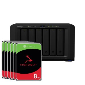 Synology DS1621+ 48TB IronWolf NAS-Bundle NAS inkl. 6x 8TB Seagate IronWolf 3,5 Zoll SATA Festplatte