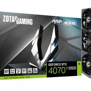 ZOTAC GAMING GEFORCE RTX 4070 Ti SUPER AMP HOLO – 16GB GDDR6X, 1x HDMI, 3x DP