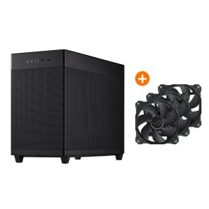 ASUS Prime AP201 PC-Gehäuse + 3er-Pack ASUS ROG Strix XF 120