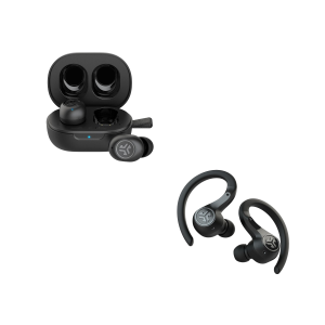 JLab Epic Air Sport ANC True Wireless Black + Jlab JBuds Mini True Wireless Earbuds Black Bundle