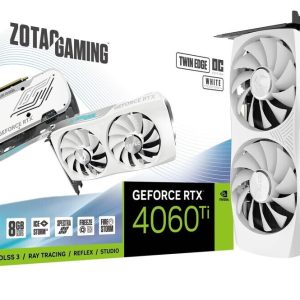 Zotac Gaming GeForce RTX 4060 Ti Twin Edge OC White Edition – 8GB GDDR6X, 1x HDMI, 3x DP