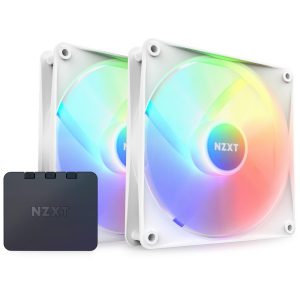 NZXT F140 RGB Core Gehäuselüfter 140mm Weiß 2er Pack