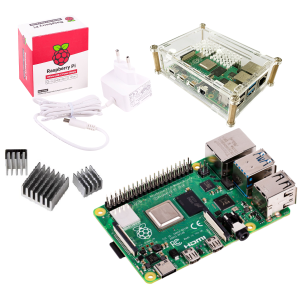 Raspberry Pi 4 Model B 4GB Starter Bundle [Raspberry PI 4 4GB + Housing + Power Supply White + Cooler Set]