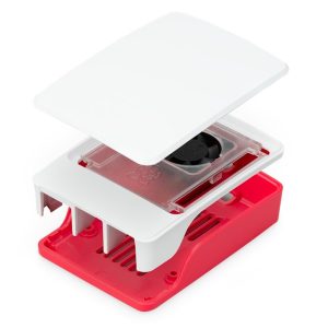 Original Raspberry Pi 5 plastic case – white/red