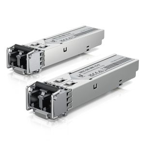 2 Pack Ubiquiti UACC-OM-MM-1G-D Transceiver Module SFP, 1.25 Gbit/s, LC Duplex, up to 550 m