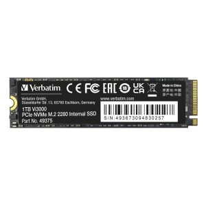 Verbatim Vi3000 SSD 1TB M.2 PCIe NVMe Internal Solid State Modules