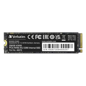 Verbatim Vi3000 SSD 256GB M.2 PCIe NVMe Internal Solid State Modules