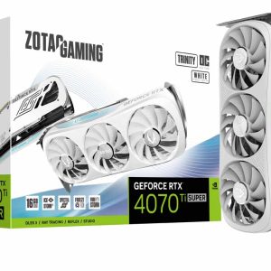 ZOTAC GAMING GEFORCE RTX 4070 Ti SUPER Trinity OC WHITE EDITION – 16GB GDDR6X, 1x HDMI, 3x DP