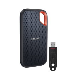 SanDisk Extreme Portable SSD 1 TB V2 – USB-C 3.2 incl. 32 GB Ultra USB Stick