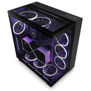 NZXT H9 Elite Black Midi Tower ATX Gaming case black with glass window