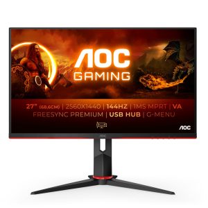 AOC Q27G2U 68,6cm (27″) WQHD VA Gaming Monitor 16:9 HDMI/DP 144Hz 1ms FreeSync